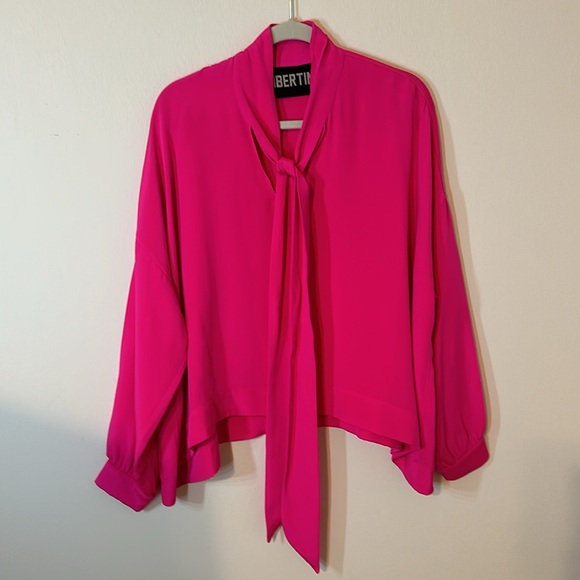 Libertine ‘OVERSATURATED SILKS’ PINK TIE BLOUSE and PANTS - Picture 6 of 16